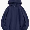 ANRABESS Women Hoodies Oversized Fleece Long Sleeve Comfy Casual Basic Pullover Sweatshirts 2025 Fall Outfits Y2K Clothes, Size: S