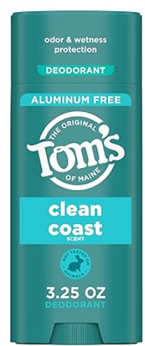 Toms of Maine Sandalwood Vanilla Aluminum Free Natural Deodorant For Women & Men | Goes on Clear | Odor & Wetness Protection | Naturally Derived and Moisture-Locking Ingredients | 3.25 oz (1 Pack)