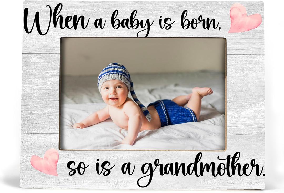 First Time Grandma Gifts for Grandma, New Grandma Gifts First Time 2026, Grandma Picture Frame, When a Baby is Born So is a Grandmother, Photo Frame 8X10