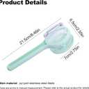 Green Vegetable Peeler with Catcher, Double-Sided Stainless Steel Fruit Peeler, Citrus Carrot Potato Peeler Kitchen Essentials for Home 2 Pcs