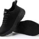 AVW Womens Non Slip Work Shoes Water Resistant Walking Sneakers Food Service Chef Kitchen Shoes (8, Black)