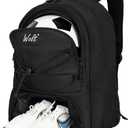 WOLT Youth Soccer Ball Backpack, Sports Bag with Ball holder & Shoe compartment, For Soccer, Football, Basketball, Volleyball, Gym (Black)