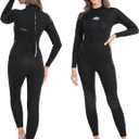 XUKER Women Men Wetsuit 2mm 3mm, Neoprene Wet Suits Front/Back Zip in Cold Water Full Body Dive Suit for Water Sports (Medium, New Arrival 2mm Women Black)