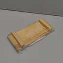 Bathroom Tray Farmhouse Decor Pedestal Stand Wood Riser Display Kitchen Accessories Soap Holder for Sink, Counter, Vanity, 8.7 * 3.6 Brown