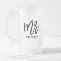 Middle of the Road Hers Script #143 - A Nice Funny Humor 16oz Frosted Glass Beer Stein ("Mr.")
