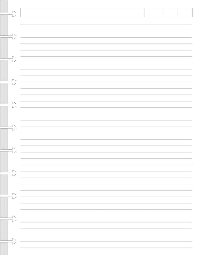 A4 TUL Discbound Lined Refill Paper, 11 Disc Hole Punched, 100Sheets / 200Pages, 100gsm White Paper, 8.5'' x 11''