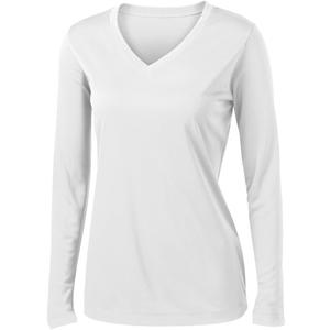 Women's Long Sleeve Moisture Wicking Athletic Shirts Dry Fit Workout Tops for Women (Large, White)