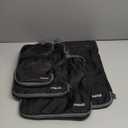BAGAIL Compression Packing Cubes Travel Accessories Expandable Packing Organizers(Black ClothPattern 4 Set)