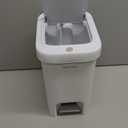 MOPALL 1.9 Gallon Slim Bathroom Trash Can with Lid Soft Close, Garbage Can with Pop-Up Lid & Step On Foot Pedal, Small Trash Bin Trashcan Waste Basket for Toilet, Office, Bedroom, Kitchen, Living Room