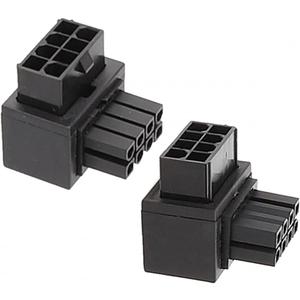 CY Adapter 2pcs/lot ATX 8P EPS Male to Female 90 Degree Up Down Angled Power Header for CPU 12V