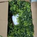 24 Inch Large Boxwood Wreath Spring Summer with Sash Artificial Green Wreaths for Front Door Farmhouse Wedding Window Hanging Wall All Year Round Indoor & Outdoor St Patrick's Day Decor