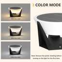 11" Unique Solar Post Light, Outdoor IP54 Waterproof Luxury Decorative Fence Pillar Cap Column Landscape Lamp with 3 Color Modes & Modern Artistic Design, Solar Powered