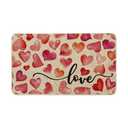 Artoid Mode Heart Love Valentine's Day Doormat, Anniversary Wedding Home Decor Low-Profile Rug Switch Mat for Indoor Outdoor 17x29 Inch