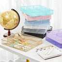 Annova Desk Top Organizer Tray for Office Organization - Metal Mesh - Storage Tray with Dividers for Pens, Desktop Accessories, Bathroom, Kitchen, Makeup and Office Supplies (Large, White)