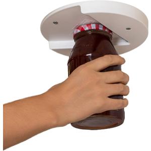 The Grip Jar Opener | Original Under Cabinet Jar Lid & Bottle Opener, Effortless for Weak Hands & Seniors with Arthritis - Made In USA (1-Pack)