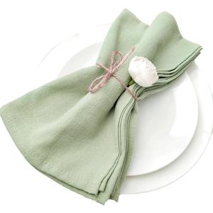 Cloth Napkins Set of 10, 18x18 Inches Home Dinner Napkin 100% Cotton Napkins Washable Fabric Napkin Ideal for Family Dinner Party Wedding (Light Green)
