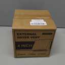 Hon&Guan 4 Inch Dryer Vent Cover Outside with Removable Mesh, Wall Mount Extractor Vent with Rubber Cushioned Non-Return Flap, High Quality Iron Outside Dryer Vent Cover for House (Black)