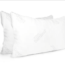 Zen Bamboo Breathable Bed Pillows for Sleeping, 2-Pack