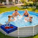 Ultra-Thick 28FT Pool Cover for Above Ground Pools, Easy Install Remove