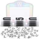 3 Sets 3 x 2 in Bottle Service Sign Replacement Cards 2 Sets Letters A-z and 1 Numbers 0-9 Marquee LED VIP Light Bottle Service Sign Cards for Nightclub Club Bars Party, Without LED Board