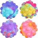 Pop Fidget Toys Bulk Its Ball Toy 4 PCS 3D Stress Balls It Pop Fidgets Pack Christmas Stocking Stuffers for Kids Party Favors Autism Sensory Toys Squeeze Toys for Kids Boys Toddler Adult Stress Relief