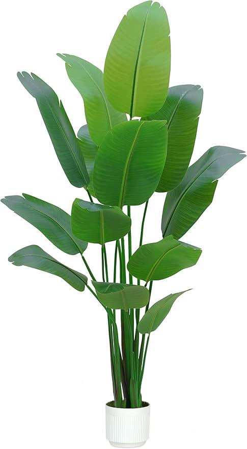 Bird of Paradise Plant Artificial 6ft,Faux Plants Indoor Tall with 13 Trunks - The Perfect Indoor Silk Floor Plant for Home Decor in Living Room, Office, and Bedroom (6FT Bird of Paradise)