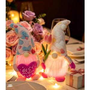 Mother's Day Light Up Gnomes Plush Decorations Handmade Lighting Gnomes Gifts for Mom Grandma Wife, Birthday Gifts for Mom Gnome Plush Doll Gift for Her, Mother Present from Daughter Son