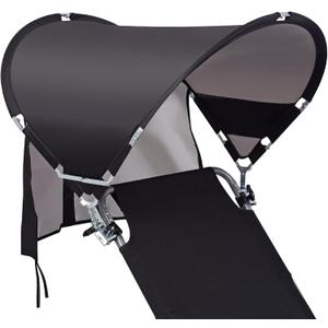 XL Universal Beach Chair Umbrella Canopy, UPF 50+ Chair Sun Shade Attachment with Adjustable Clamp for Camping, Lawn, Wheelchair, Tanning, Zero Gravity, Lounge, Fishing, Outdoor Chairs, Oversized