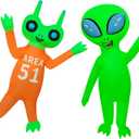 2 Packs Alien Inflatable Costume Halloween Inflatable ET Blow-up Costume Outfit for Adult/Halloween/Carnival/Birthday, One Size