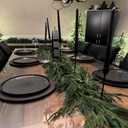 2Pcs 6FT Christmas Norfolk Pine Garlands,Real Touch Garland, Faux Greenery Garland for Fireplace Mantle Indoor Outdoor Holiday Party Home Decor2-Pack