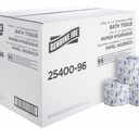 Genuine Joe Standard Bath Tissue, 3" x 4", 2-Ply, 400 Sheets/Roll, 96 Count