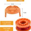Trimmer Spool Compatible with Worx Trimmer,10ft 0.065" Edger Spool Electric String Trimmers Refills for Worx,Suitable for Worx Weed Eater Parts (12+2 Pack)