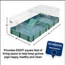 MidWest Homes for Pets Guinea Habitat Plus Cage, Includes Divider Panel and Hinged Top, Washable PVC Canvas Bottom, Expandable Small Animal Cage for Guinea Pigs, 171GHP