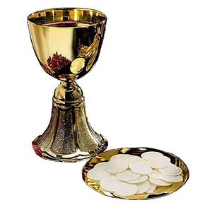 12 Oz Gld Plt Chalice W/Paten