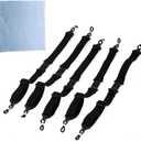 bstinay Black Adjustable Sports Anti-Slip Eyeglasses Strap Glasses Head Band Pack of 5