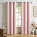 DUALIFE Solid Pink Curtains 84 Inches Long Baby Pink Blackout Curtain Panels/Drapes for Girls Bedroom Decor Grommet Room Darkening Thermal Insulated for Baby Nursery 42''x 84'' Set of 2 Panels