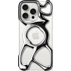Emptiness Phone Case for iPhone 15 Pro Max (Only),MagSafe Compatible 22g Lightweight,Silver,Heat Dissipating Ample Protection