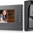 Video Intercom System, Wired 7 Inches Monitor Video doorphone Doorbell System, Video Door Phone HD Camera Kits Support Unlock, Monitoring, Dual-Way Intercom for Villa House, Office, Apartment