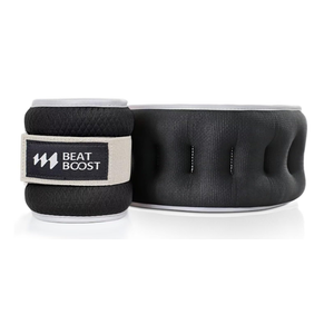 Ankle Wrist Weights for Women Men A Pair of 2 Lbs BeatBoost Arm Leg Weight Set with Adjustable Straps for Walking Pilates Exercise Workout Gym Aerobics Black