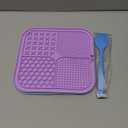 LUKITO Lick Mat for Dogs & Cats 2 Pack with Suction Cups, Dog Lick Mat for Anxiety Relief, Dog Toys to Keep Them Busy, Peanut Butter Licking Pad for Boredom Reducer, Perfect for Bathing Grooming (Large-Blue&Purple+1 Spatula)