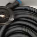 Garden Hose 100FT Non-Expanding, Lightweight Hose With 10-Function Nozzle, Leak-Proof No-Knot, Easy to Carry, Wear-Resistant, Sturdy 3/4GHT Flexible Water Hose for Outdoor (Black with Nozzle)