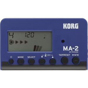 Korg MA-2 Digital Metronome for Orchestral Instruments w/ Large Display and 400 Hours Battery Life - Blue/Black