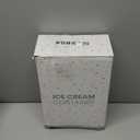 BALCI Ice Cream Containers - 2 Quart Ea. (Set of 2) - Premium Reusable Freezer Storage for Homemade Ice Cream Tub for Sorbet, Frozen Yogurt - Flexible Silicone Lids, Long Scoop - White With Sprinkles