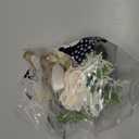 Wedding Bouquets for Bride Bridesmaid,White Champagne Artificial Roses Flowers for Wedding Church Decoration (6.5in)