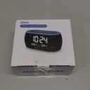 HOUSBAY Glow Small Alarm Clock Radio for Bedrooms with 7 Color Night Light, Dual Alarm, Dimmer, USB Charger, Battery Backup, Nap Timer, FM Radio with Auto-Off Timer for Bedside (Black)