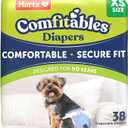 Hartz Comfitables Disposable Dog Diapers, Size XS 38 count, Comfortable & Secure Fit, Easy to Put On, Super Absorbent Male and Female Diaper