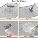 Garoopion Cat Mat for Litter Box, Large 34" X 22" Cat Litter Mat, Waterproof Silicone Pad for Floor, Gray