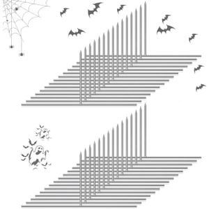 15PCS Halloween Metal Stake Heavy Duty 9''x4''Tombstone Stake,T Shape Metal Stakes Halloween Yard Stakes for Outdoor Lawn Graveyard Tombstone Decorations