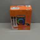 Karaoke Machine, Portable Bluetooth Speaker with 2 Wireless Microphones for Adults & Kids with Lights, Karaoke Microphone with PA System Supports USB/TF/FM/AUX for Home Party Home System Packages (Black)