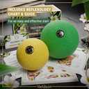HELDSON EPP Fascia Massage Balls Set [6cm & 8cm] Trigger Point Massage Ball for Back, Feet & Neck Deep Tissue Muscle Release & Myofascial Therapy Lightweight & Firm